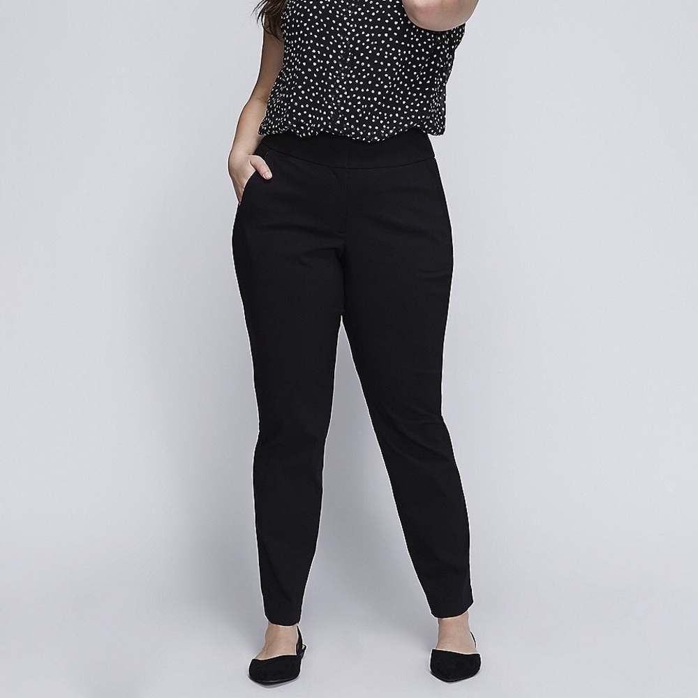 LENA SEXY STRETCH ANKLE PANT, BLACK
